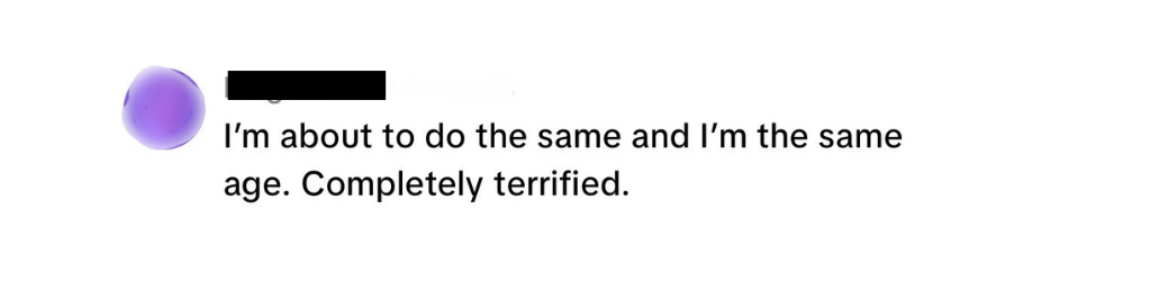 Audience comment describing emotional resonance with Jhaynane’s journey.